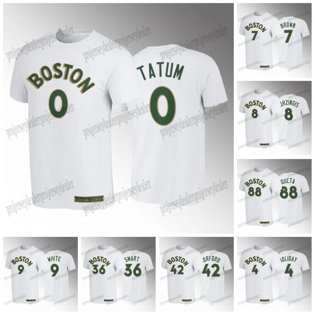 Jrue 4 Holiday Bostons 2023-24 Basketball T-Shirt Jersey Jayson 0 Tatum Jaylen 7 Brown Grant Celtices Al 42 Horford Russell Payton 11 Pritchard Kristaps 8 Porzingis