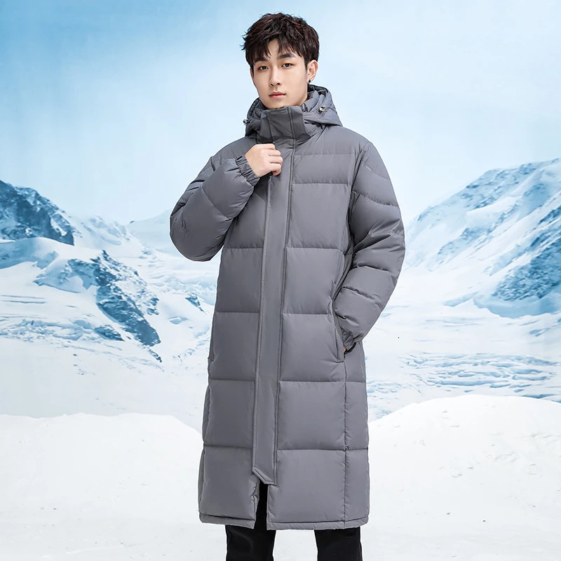 Men's Vests 30°C Down Jacket Men Long Jackets Winter Warm Lightweight White Duck Coats Streetwear Overcoat Clothing 231020