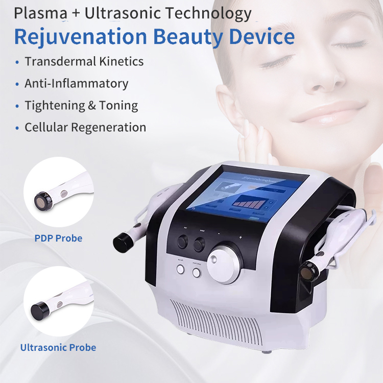 Non-ablative Plasma Skin Revitalization Collagen Rebuilding Acne Bacteria Destroying + Ultrasound Skin Tightening Redness Remove Pore Clean 2 in 1 Dev