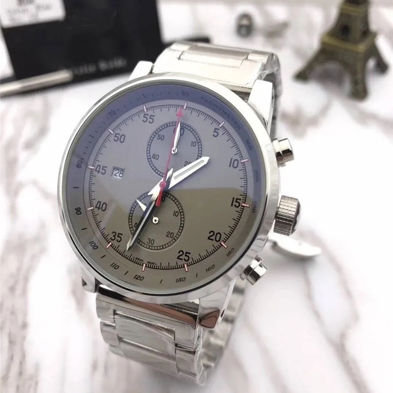 free shipping luxury watch brand watches quartz movement stopwatch chronograph wristwatch for man 021