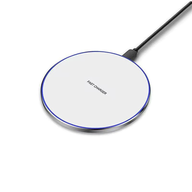 Ultra-thin round QI15W wireless charger Gift Wholesale 10W desktop mobile phone wireless charger