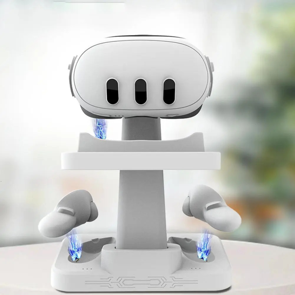 VR AR Accessorise Charging Station Controller VR Display Stand With LED Indicator Cable Compatible For Meta Quest 3 231019