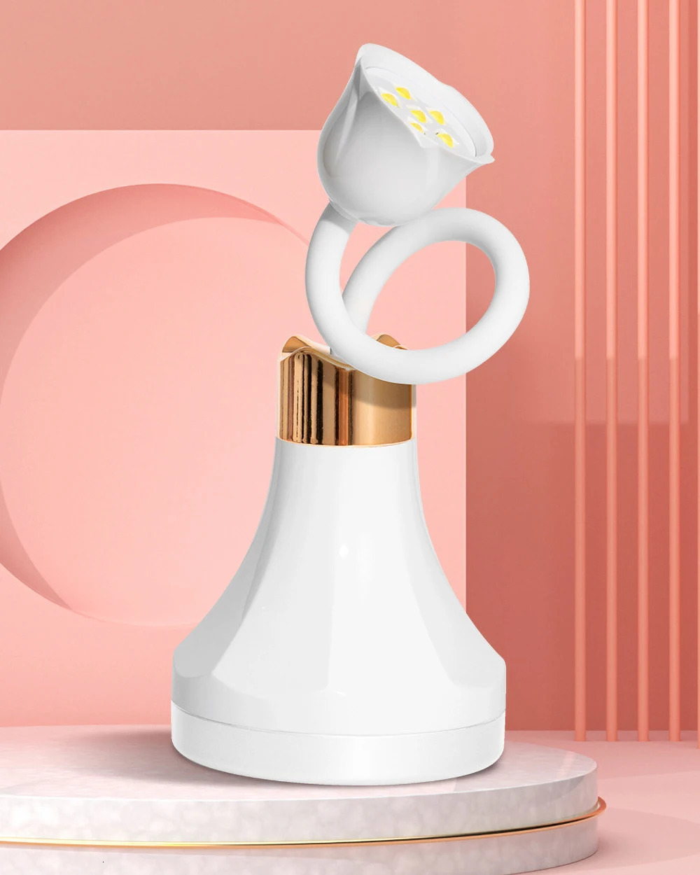 Nail Dryers 18W Mini Nail Dryer UV LED Lamp Foldable Rechargable 360° Rotation Arm Quick Gel Nail Light for DIY Home Salon Manicuris 231020