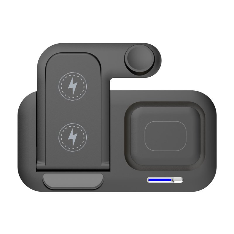 Multifunctional 5-in-1 night light wireless fast charger Desktop folding mobile phone stand wireless charger