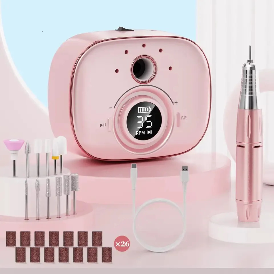 Nail Manicure Set Electrical File for Acrylic NailElectric Machine Portable Milling Cutter 231020