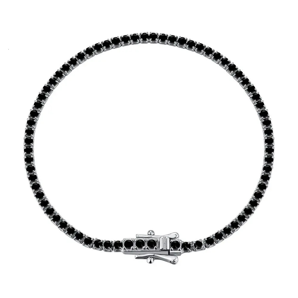 Bangle Wong Rain 925 Sterling Silver Lab Sapphire Emerald Ruby High Carbon Diamonds Gemstone Tennis Chain Bracelet Bangle Fine Jewelry 231020