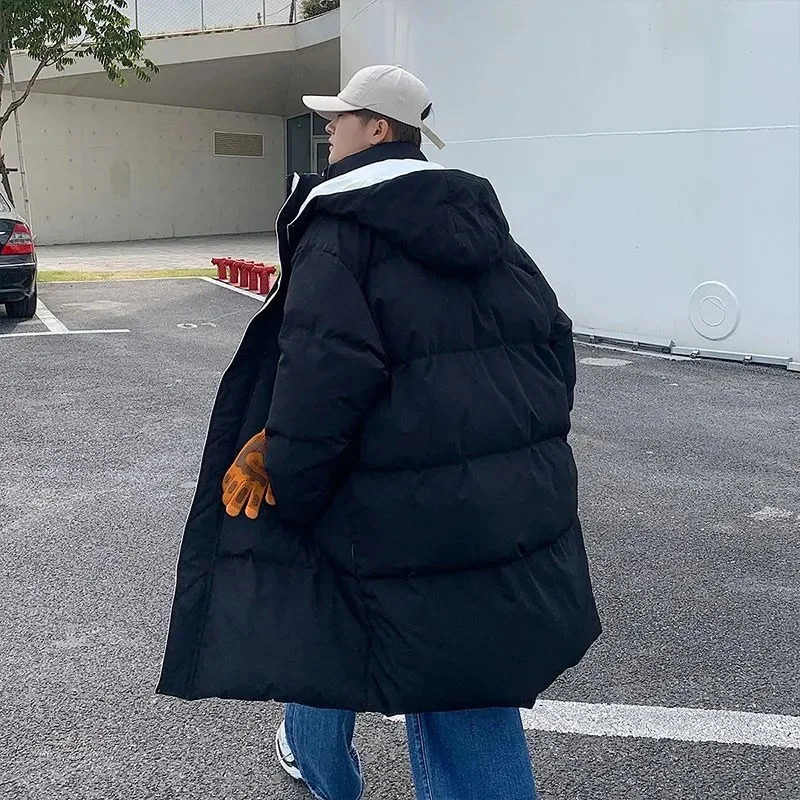 Men's Vests Autumn Winter Long Down Jacket Men Puffer Windproof Windbreaker Pocket Thickened Korean Clothing Hooded 231020