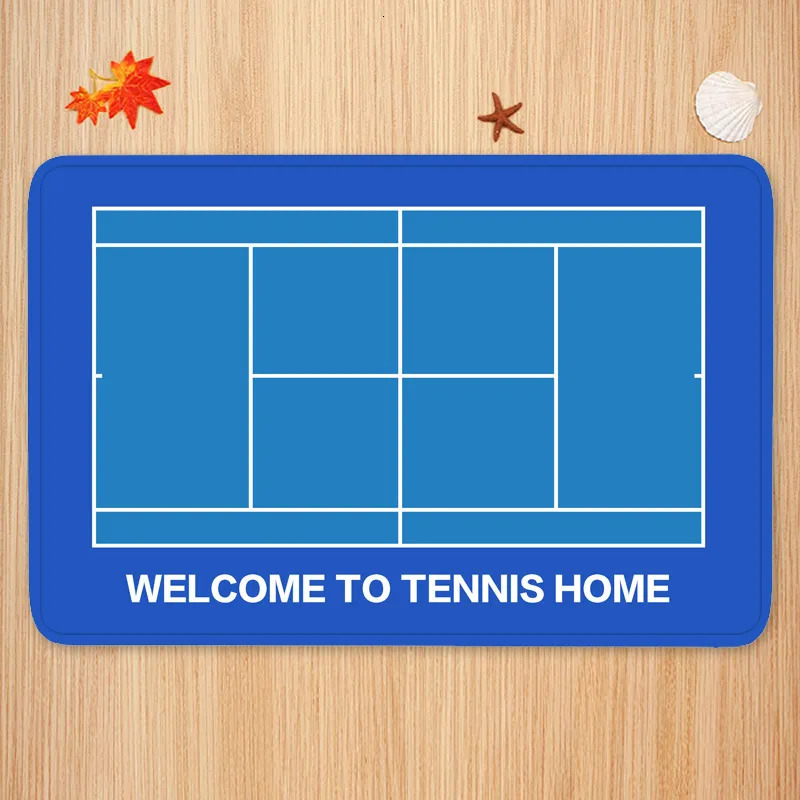 Carpet Anti-skid Tennis Court Doormat Flannel Water-absorbing Rug Home Bathroom Mat Floor Balcony Rugs Kitchen Mat Home Entrance Indoor 231021