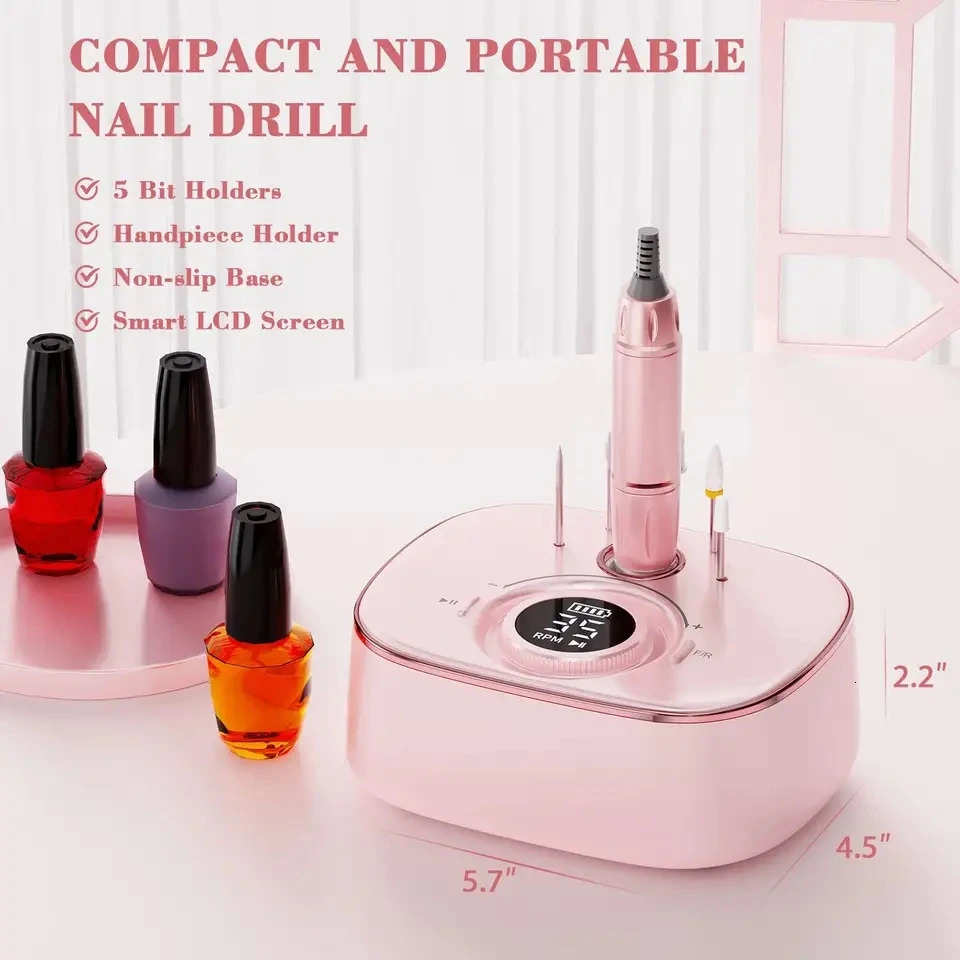 Nail Manicure Set Electrical File for Acrylic NailElectric Machine Portable Milling Cutter 231020
