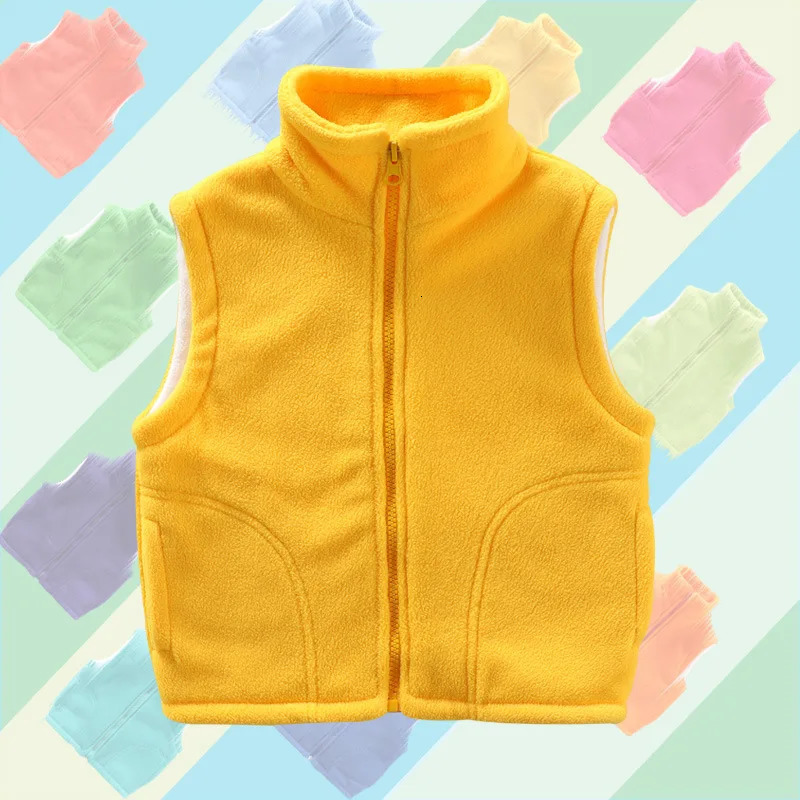 Waistcoat 3 to 10 Years Teenager Outwear Waistcoats Sleeveless Jackets Children's Vest For Boy Girl Polar Fleece Baby Kid Vest Warm Winter 231020