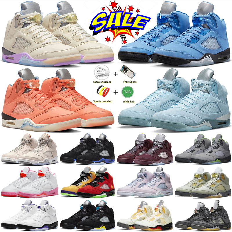 Jumpman 5 Basketball Shoes 5s Lucky Green Georgetown Aqua UNC Concord Racer Blue Raging Bull Fire Red Suede Sail What The mens Trainers Sneakers 