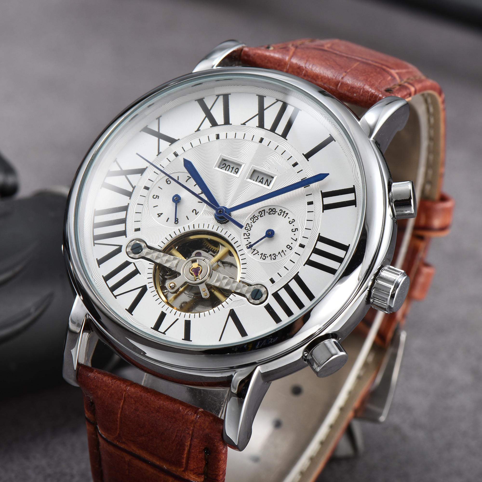 New B Balloon Roman Numerals Mens Watches Ceramic Bezel Classic 42MM Luxury tank Watch Automatic Mechanical Movement Designer Watch Wristwatches