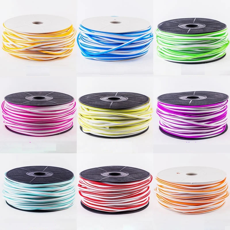 50M Roll LED Neon Lamp 12V 6*12MM 2835 Silicone Waterproof Flexible Cutting DIY Strip Light
