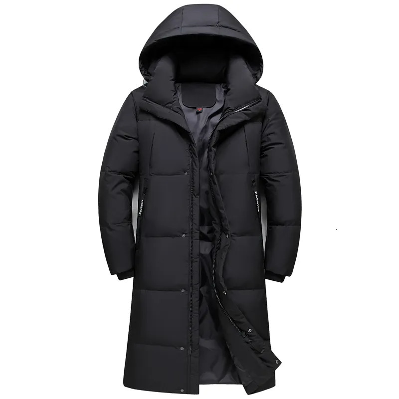 Men's Vests 2023 Arrival Winter Down Jackets Men Overcoat Fashion Thicken Warm 90 White Duck Coats for Hooded Black Long Parka 231020