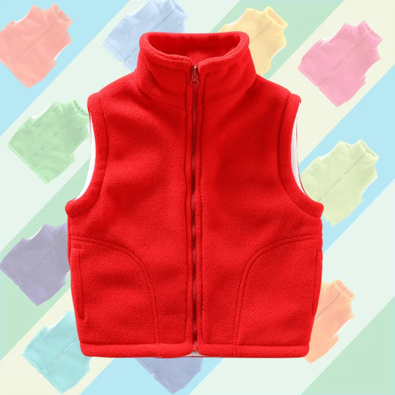Waistcoat 3 to 10 Years Teenager Outwear Waistcoats Sleeveless Jackets Children's Vest For Boy Girl Polar Fleece Baby Kid Vest Warm Winter 231020