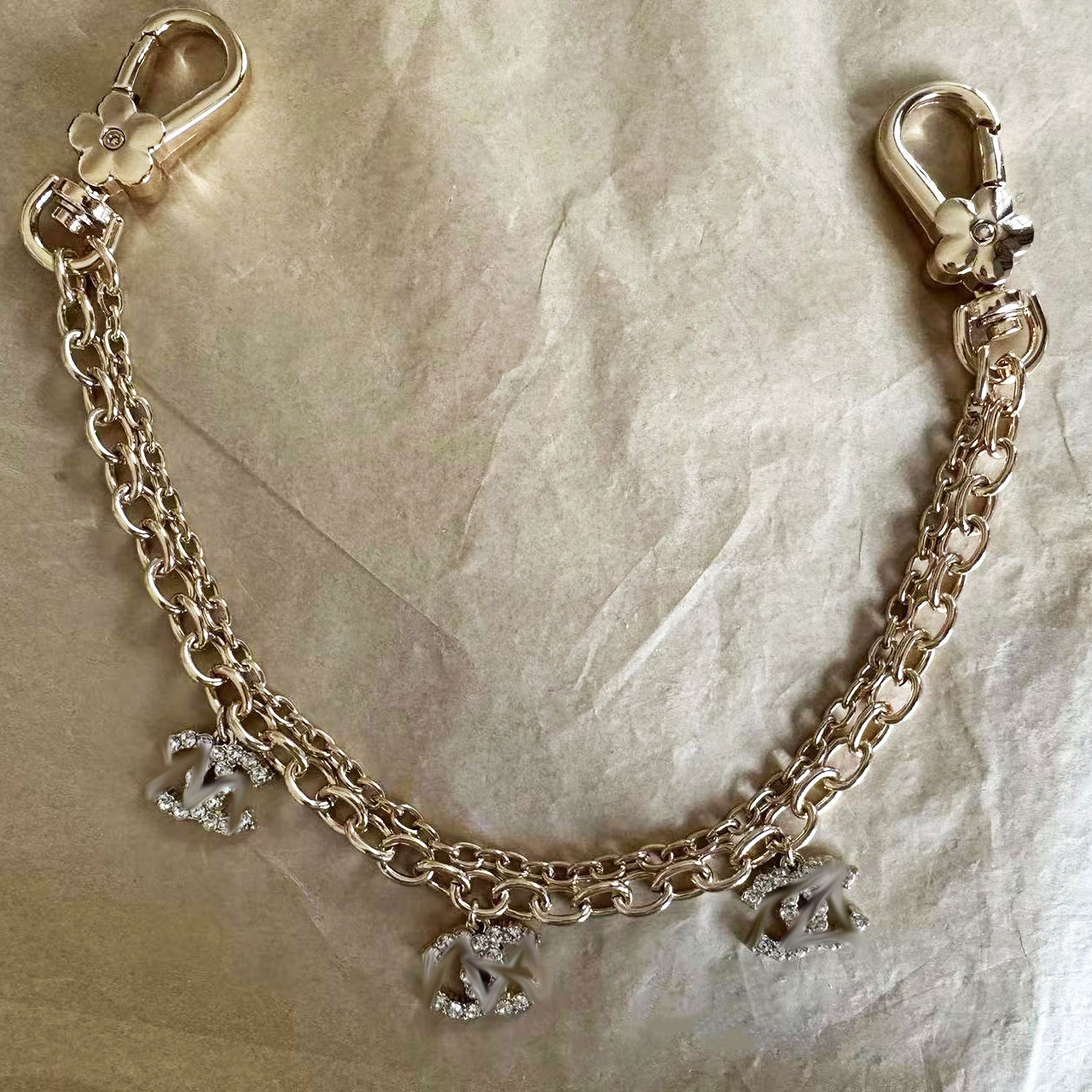 32cm luxury brand letter keychain for women bag charm decoration accessory shinny zircon rhinestone pendant chanels channels cc PL8F