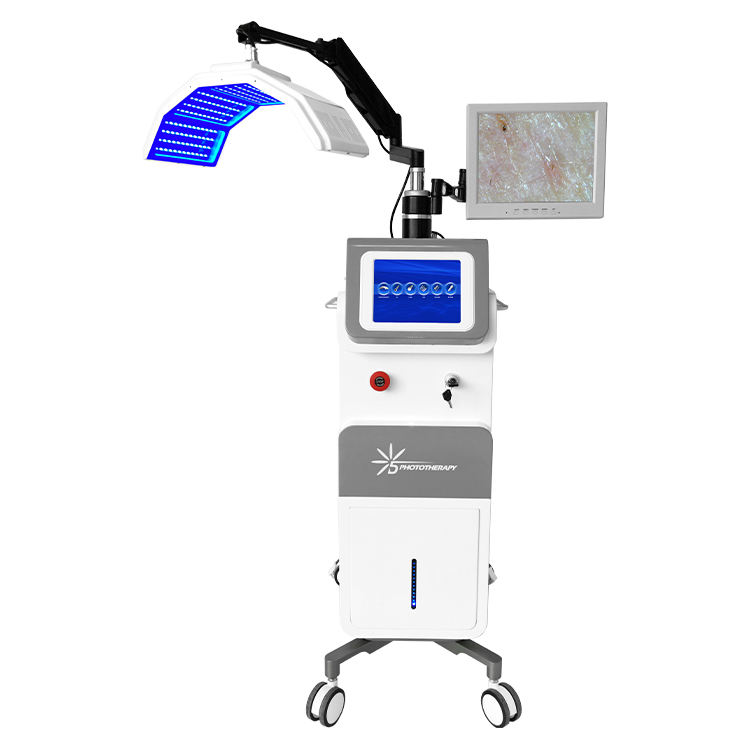 Promotion Pdt Photon Light Skin Analyzer Facial Skin Therapy 7 Colors Led Personal Care Pdt Red Light Therapy Lamp Vacuum RF Face Care Instrument
