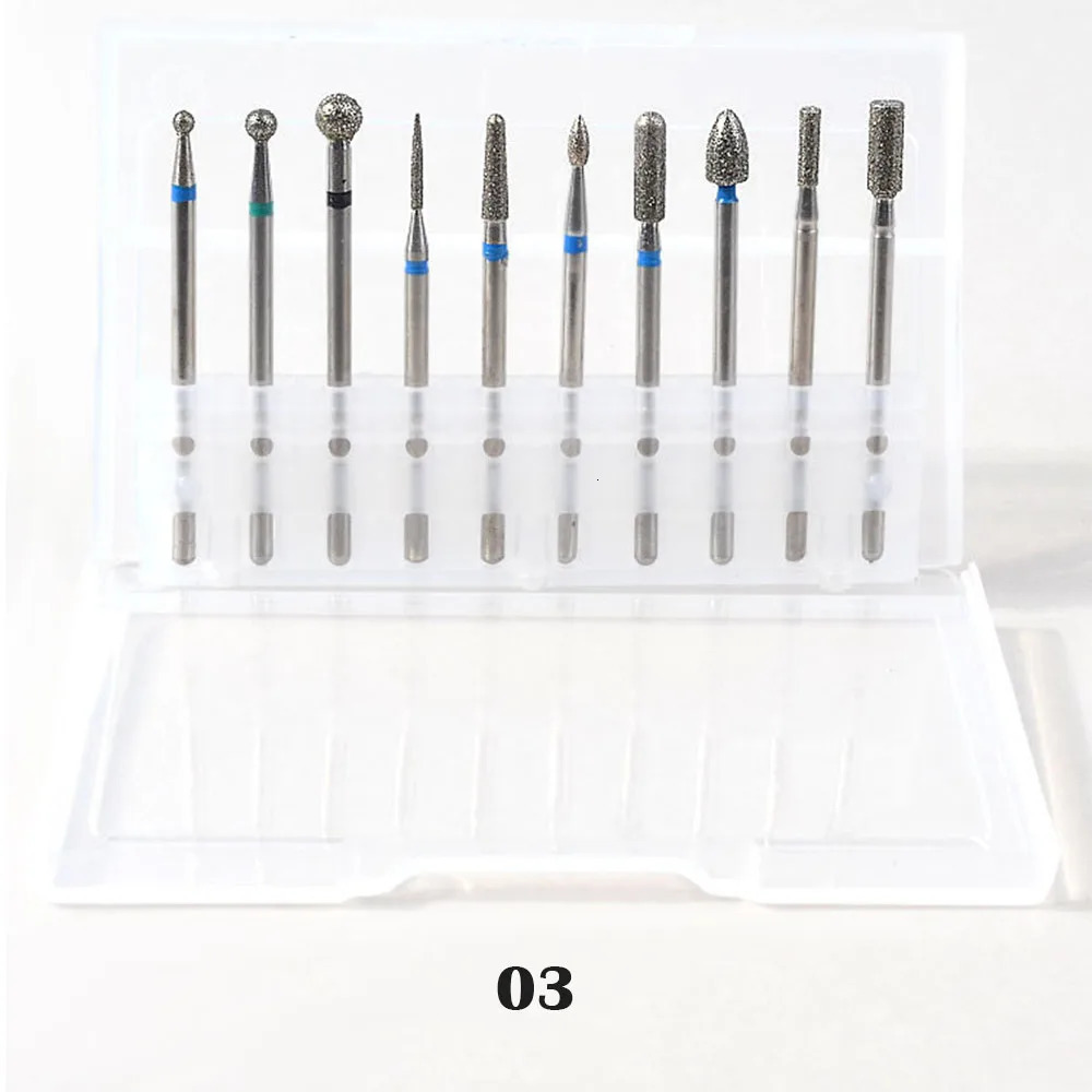 Nail Manicure Set 10Pcs box Multi Functional Cutters Electric Drill Bits For Pedicure Tungsten alloy Grinding Head Tools 231020