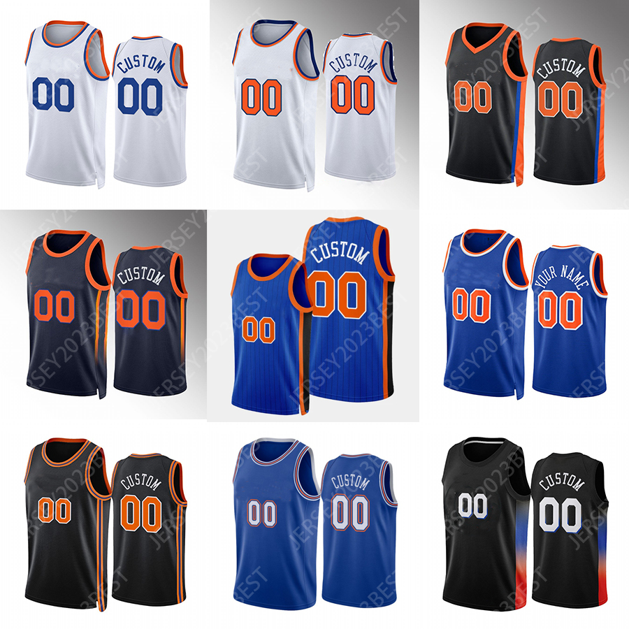 2024 New City Custom RJ Barrett Basketball Jersey 30 Jalen Brunson 7 Julius Randle Mitchell Robinson 9 Quickley Derrick Mikal Bridges Pacome Dadiet