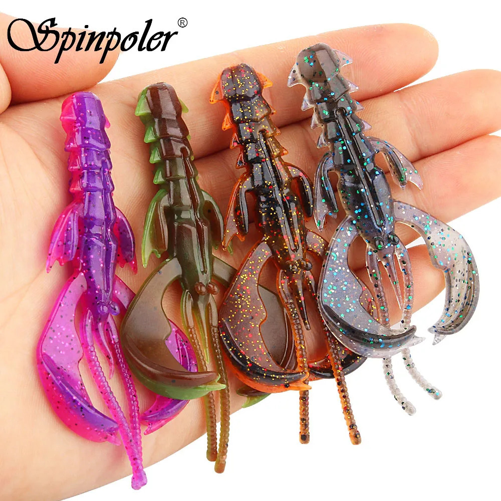 Baits Lures Spinpoler Floating UV Lighting Soft Fishing Lure Shrimp Scent Artificial Salted Freshwater Saltwater Perch Pike 231020