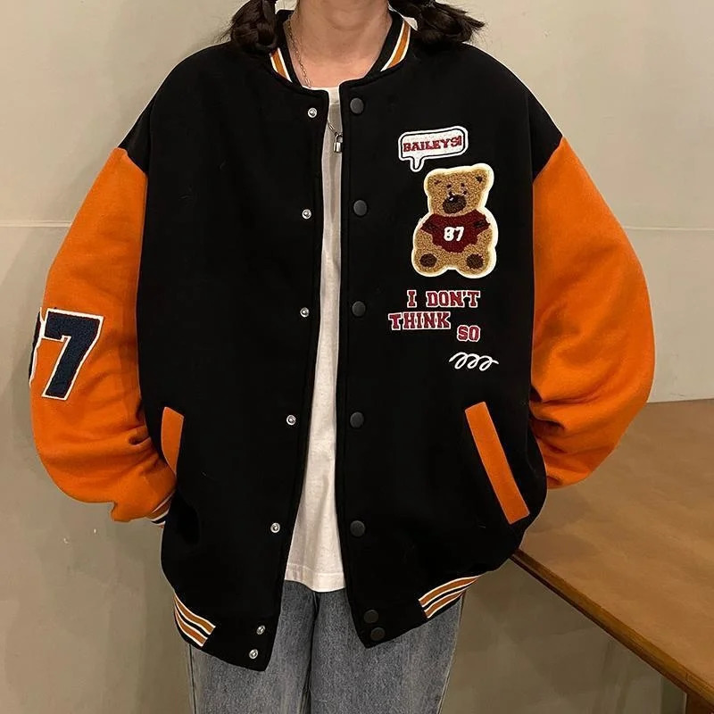Jackets Autumn Baseball Clothes 10 12 Year For Teen Girls Clothing Students Loose Embroidery Jacket Female Coat Women Bomber Kids 231020
