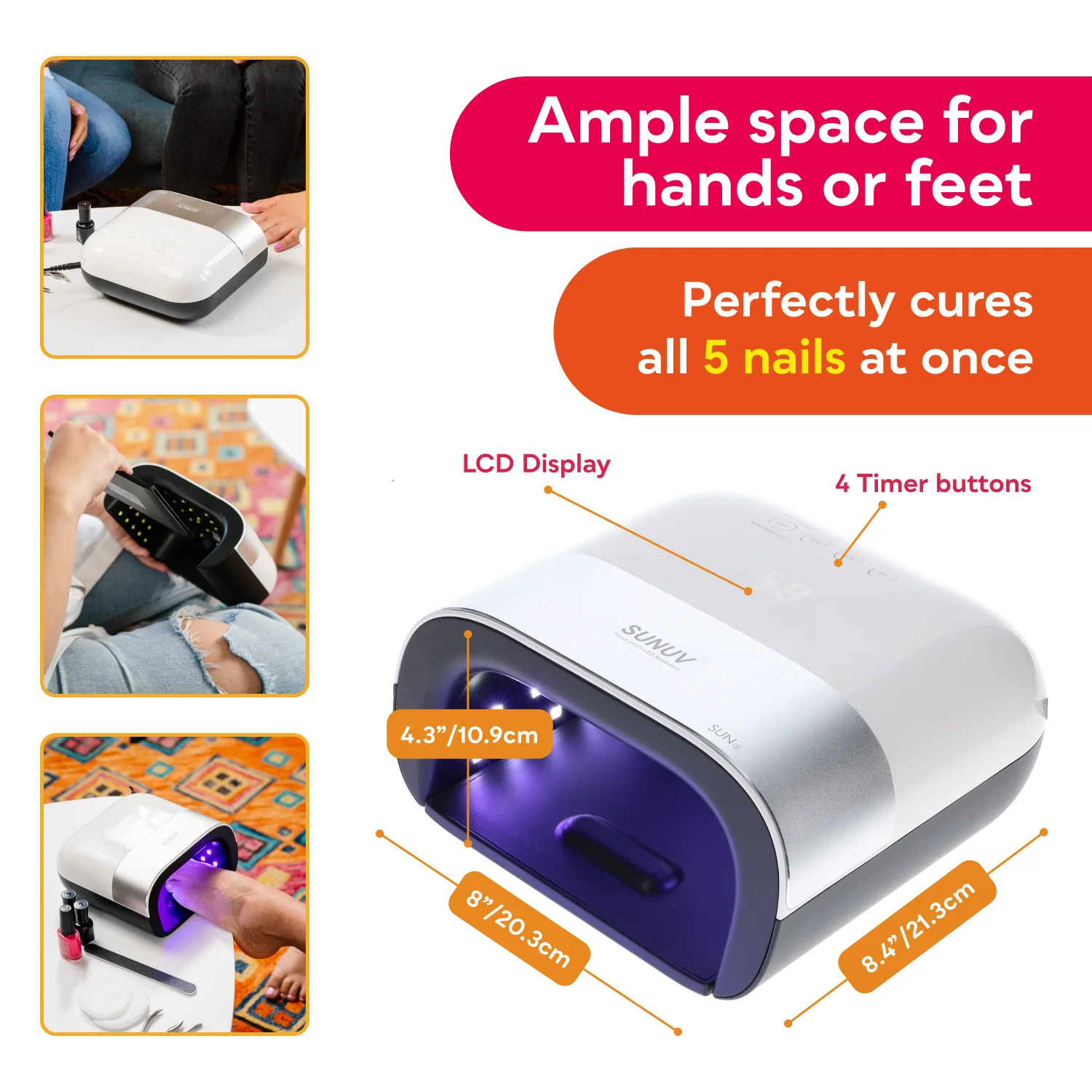 Nail Dryers SUNUV SUN3 Dryer Smart 2 0 48W UV LED Lamp with Timer Memory Invisible Digital Display Drying Machine 231020