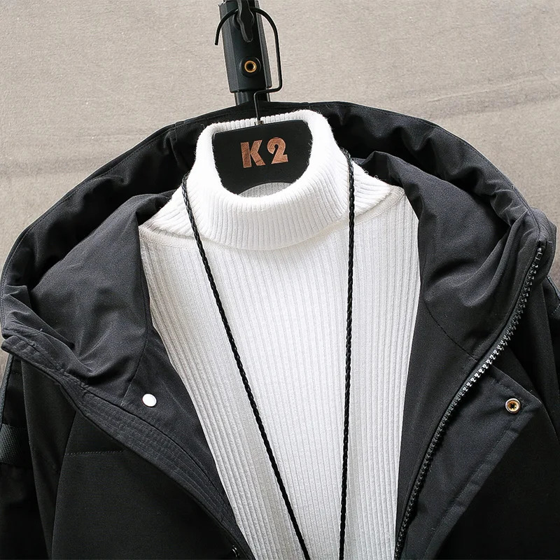Men's Vests Korean Long Down Coat Fashion Patchwork Casual Overcoat Slim Hooded Fleece Warm Jacket Streetwear Camouflage Male Coats 231020