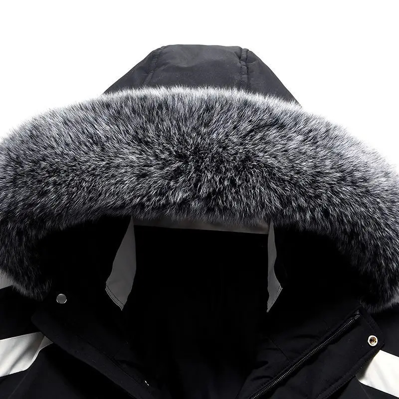 Men's Vests White Duck Down Coat Men Puffer Jackets Mediumlength Hooded Winter Wear Handsome Coats Parka Man Jacket 231020