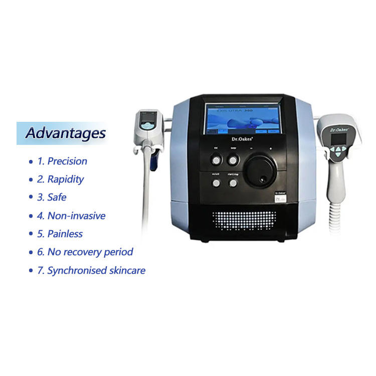 RF Ultrasound 2 in 1 Skin Elasticity Enhance Face Lifting Firmness Increase Wrinkle Elimination Anti-aging Beauty Equipment with 2 Handles
