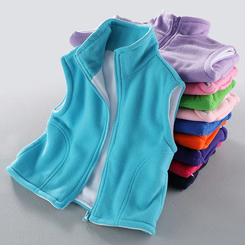 Waistcoat 3 to 10 Years Teenager Outwear Waistcoats Sleeveless Jackets Children's Vest For Boy Girl Polar Fleece Baby Kid Vest Warm Winter 231020