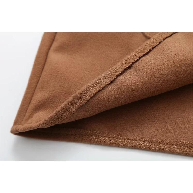 Women's Wool Blends Elegant Women Winter Warm Scarf Woolen Coat Long Sleeve Female Loose Jacket Outerwear 231020
