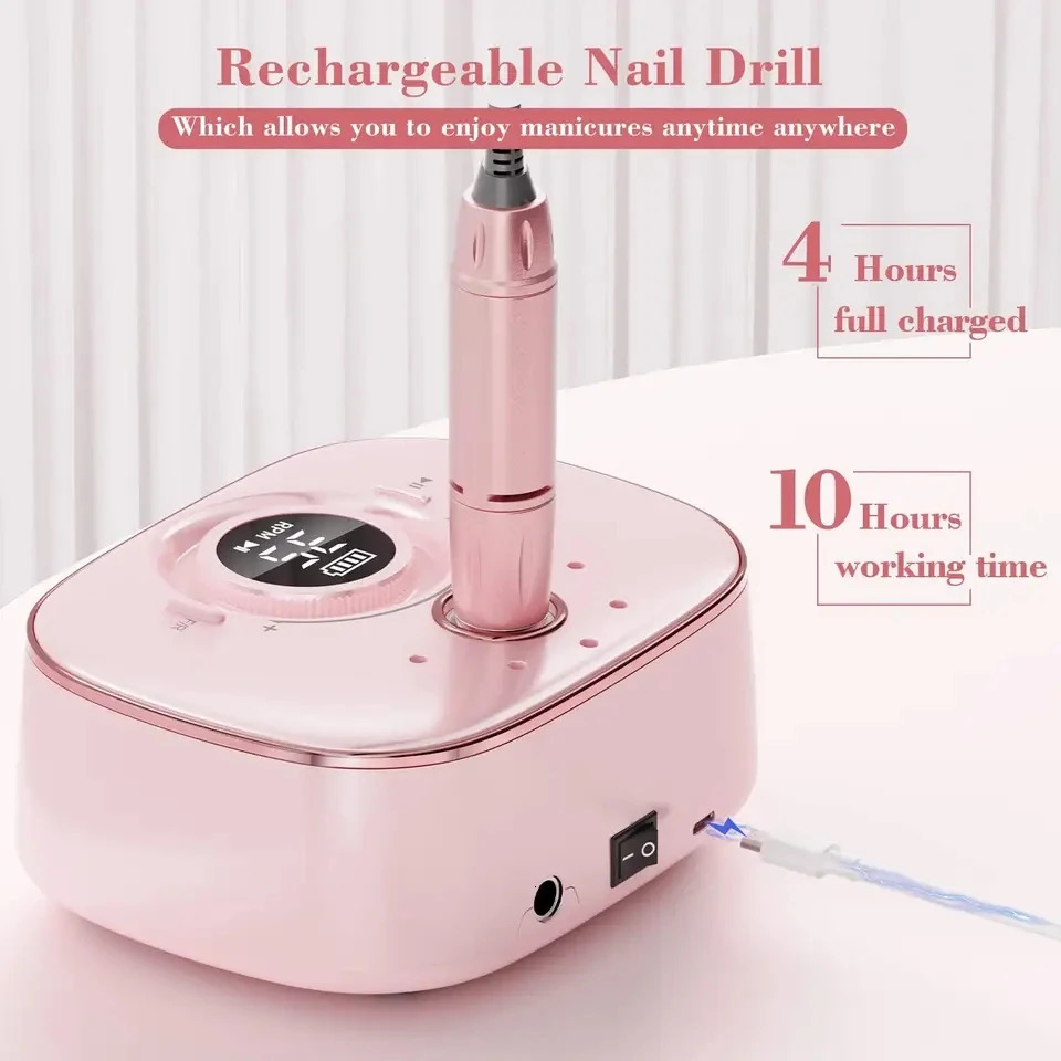 Nail Manicure Set Electrical File for Acrylic NailElectric Machine Portable Milling Cutter 231020