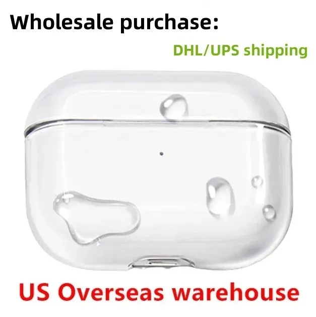 USA Stock For Airpods Pro 2 Air Pods 4 3 Earphones Airpod Bluetooth Headphone Accessories Solid Silicone Cute Protective Case Apple Wireless Charging Box TPU Case