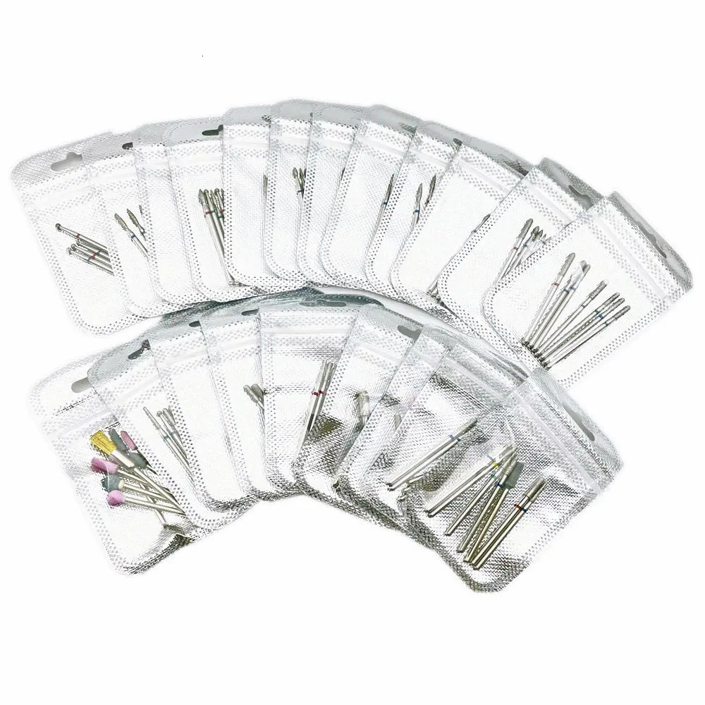 Nail Manicure Set 7pcs Diamond Drill Bit Rotary Electric Milling Cutters For Pedicure Files Cuticle Burr Tools Accessories 231020