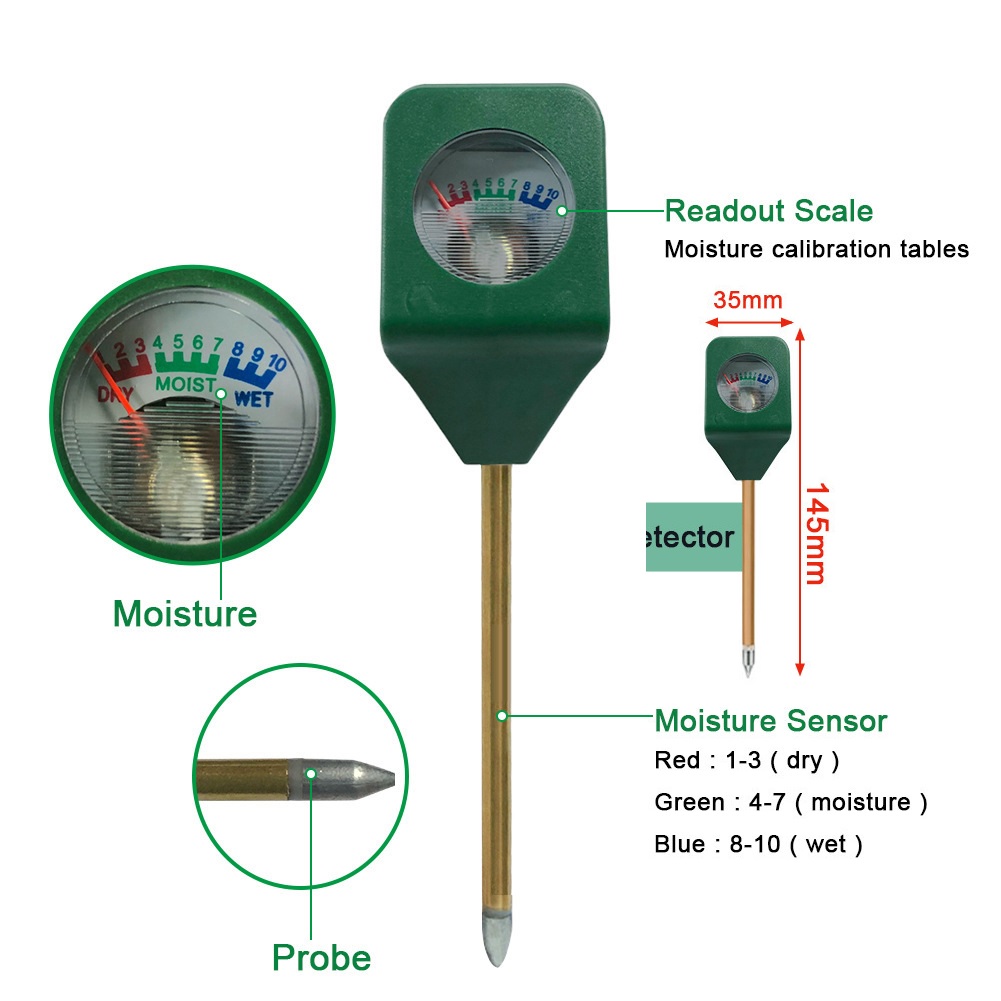 Probe Watering Soil Moisture Meter Precision Soil PH Tester Moisture Meter Analyzer Measurement Probe for Garden Plant