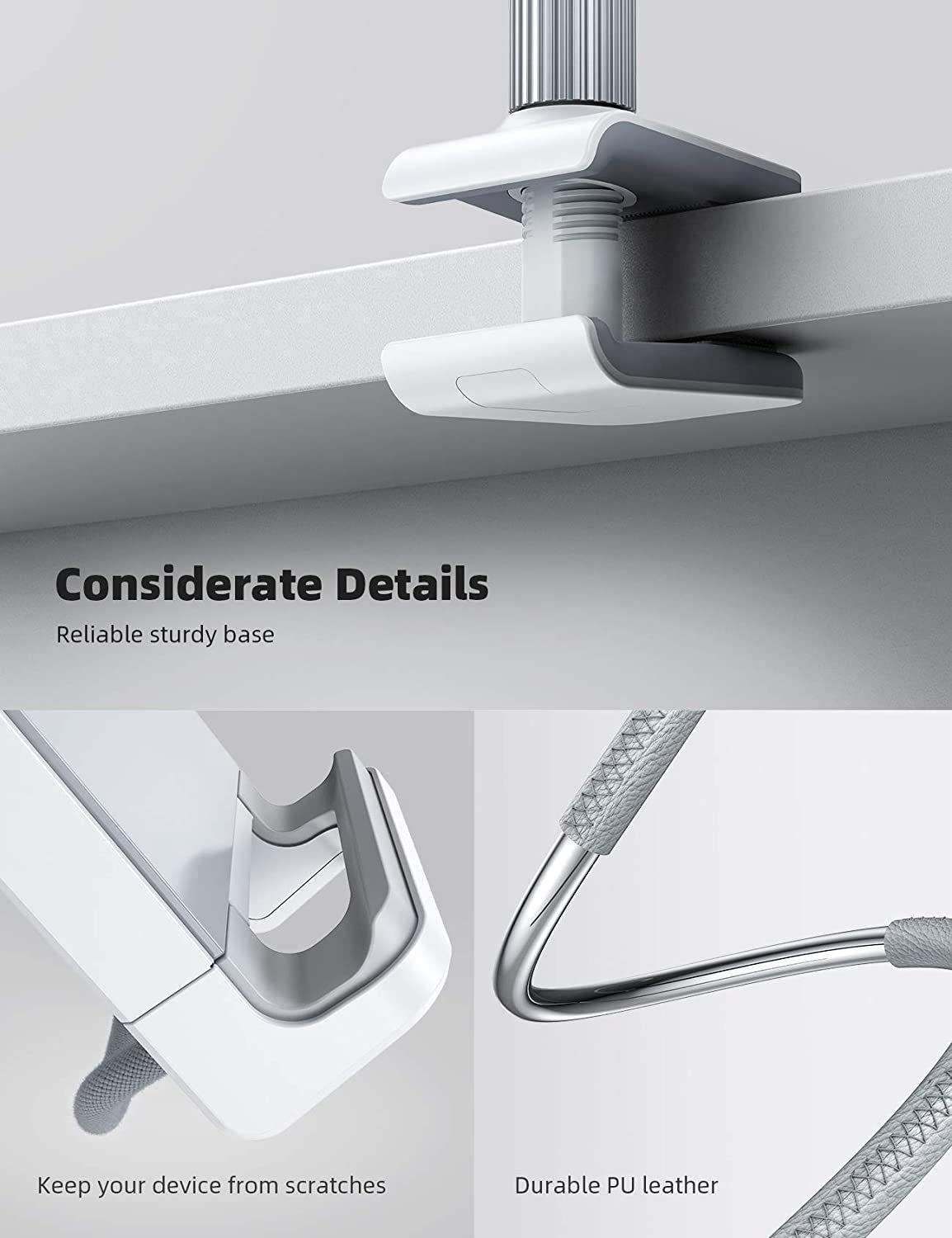 Tablet Holder Stand Flexible Arm Clip Tablet Mount For 4.7-10.5" Devices iPhone 14 15 iPad Air Mini Pro 10 9 8 7 Switch Galaxy Tabs S5 e S6 S7 S8