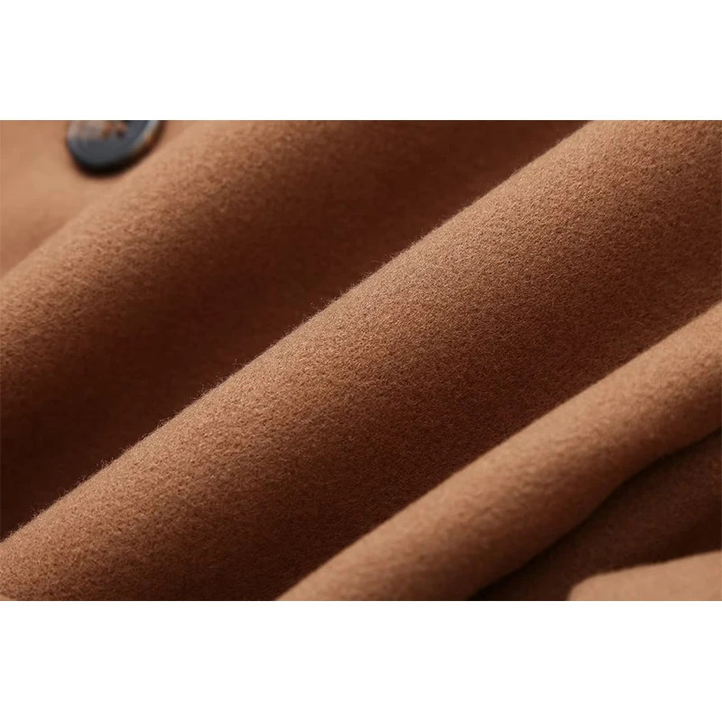 Women's Wool Blends Elegant Women Winter Warm Scarf Woolen Coat Long Sleeve Female Loose Jacket Outerwear 231020