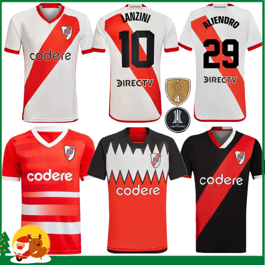 23 24 River Plate Soccer Jerseys QUINTERO DE LA CRUZ SUAREZ BORJA SOLARI BELTRAN LONDONO ZUCULINI PALAVECINO ARCO 2023 2024 Home Away Football Shirt