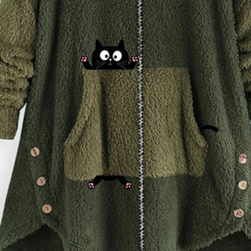 Women's Wool Blends Winter Casual Hooded Loose Women's Woolen Coat 231020