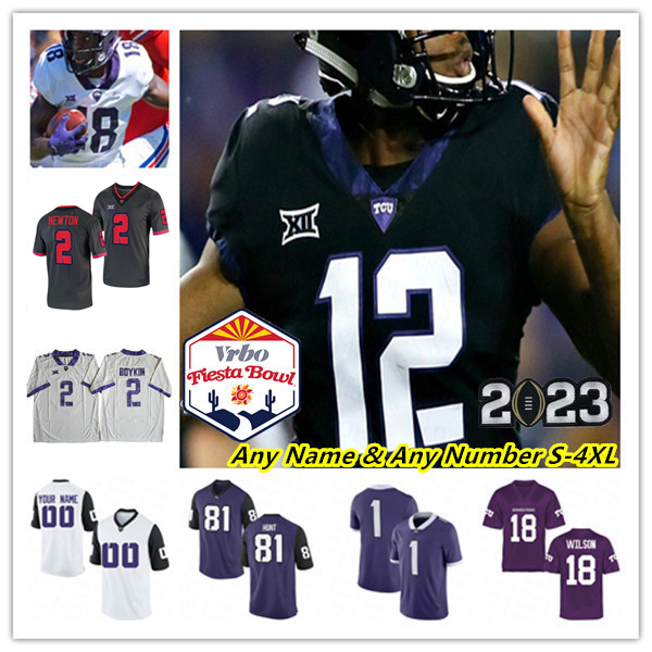 TCU Horned Frogs College Football Jersey Chandler Morris Josh Hoover Emani Bailey Trey Sanders JP Richardson Warren Thompson Savion Williams Namdi Obiazor Hodge