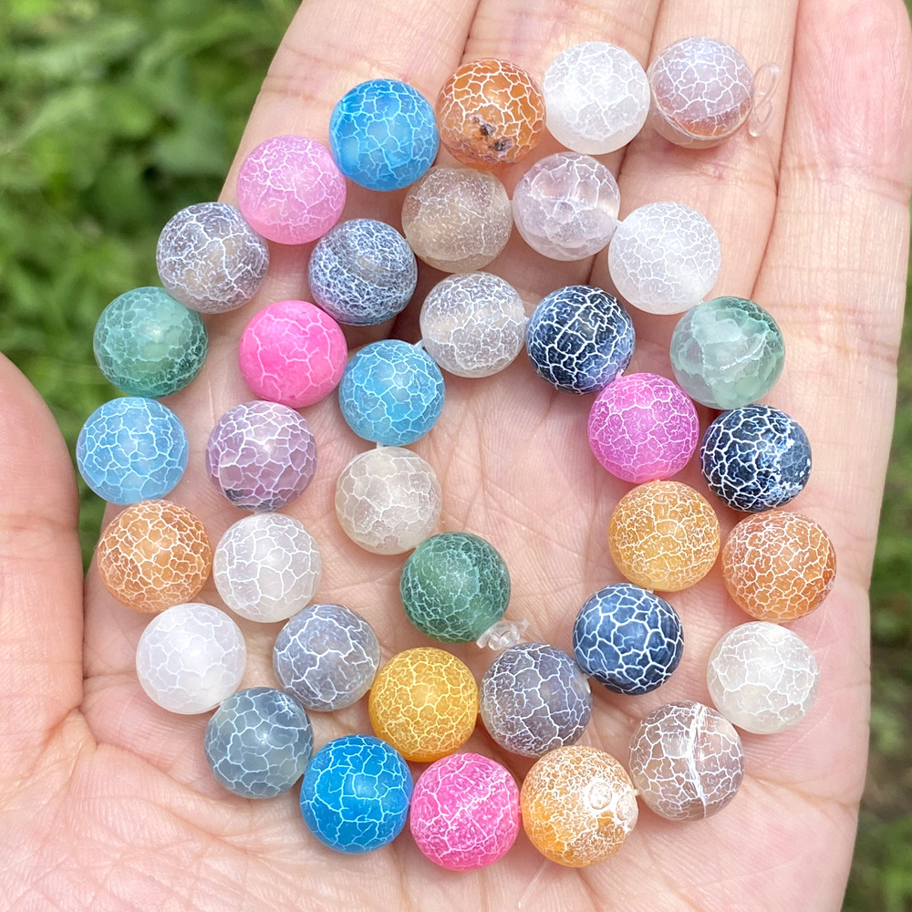 8mm Natural Stone Beads Round Smooth Tiger Eye Lava Amazonite Turquoises Agates Jaspers Gemstone Loose Bead for Jewelry Making DIY Bracelet Necklace A