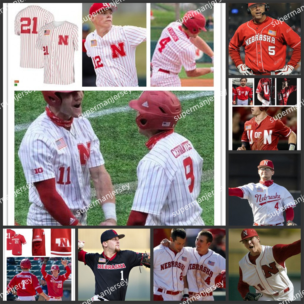 Max Anderson Dylan Carey Nebraska Cornhuskers Baseball Jersey Custom Stitched Mens Youth Brice Matthews Josh Caron Gabe Swansen Casey Burnham