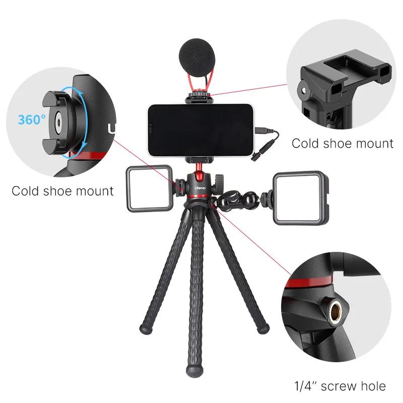 Camera Flexible Tripod ULANZI MT-33 Mini Tabletop Tripod Selfie Stick with 1/4" Screw For iPhone 11 12 mini Pro 13 14 XR XS MAX Samsung A52 A53 A