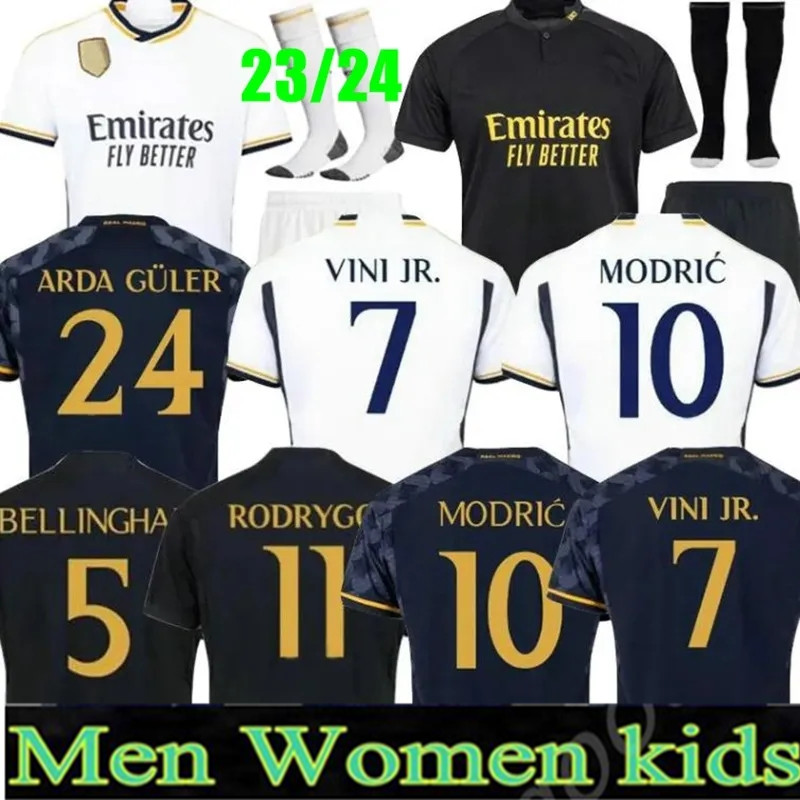 23 24 BELLINGHAM VINI JR Soccer Jerseys KROOS Tchouameni 2023 2024 Football Shirt Real Madrids CAMAVINGA Rodrygo MODRIC Camisetas Men Kids Kit Uniforms