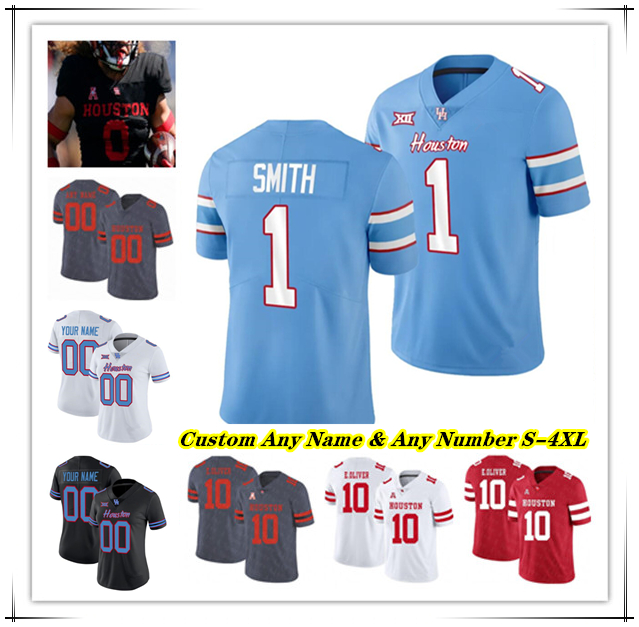 Ncaa College Houston Cougars Football Jersey Donovan Smith Parker Jenkins Samuel Brown Malik Robinson Stacy Sneed Joseph Manjack IV Matthew Golden Adari Haulcy 4XL