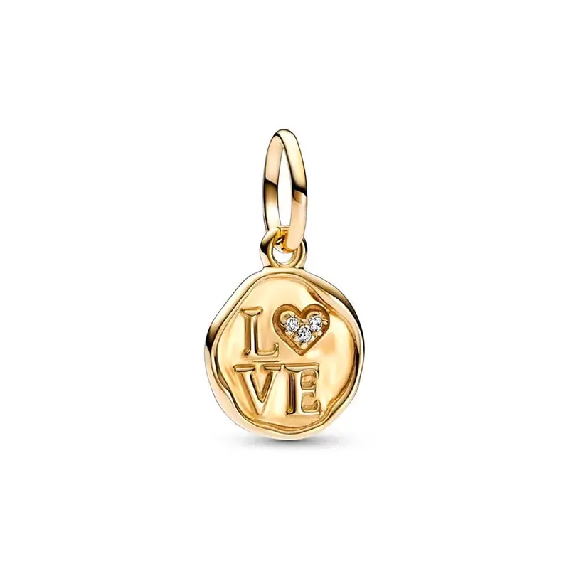 2024 New 14K Gold Silver Love Letter Envelope Dangle Charm Bead Fit S925 Snake Bracelets Women Jewelry Gift DIY