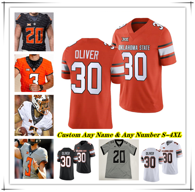 Ncaa College Oklahoma State OSU Football Jersey Alan Bowman Garret Rangel Ollie Gordon II Elijah Collins Jaden Bray Brennan Presley Kendal Daniels Collin Oliver 4XL