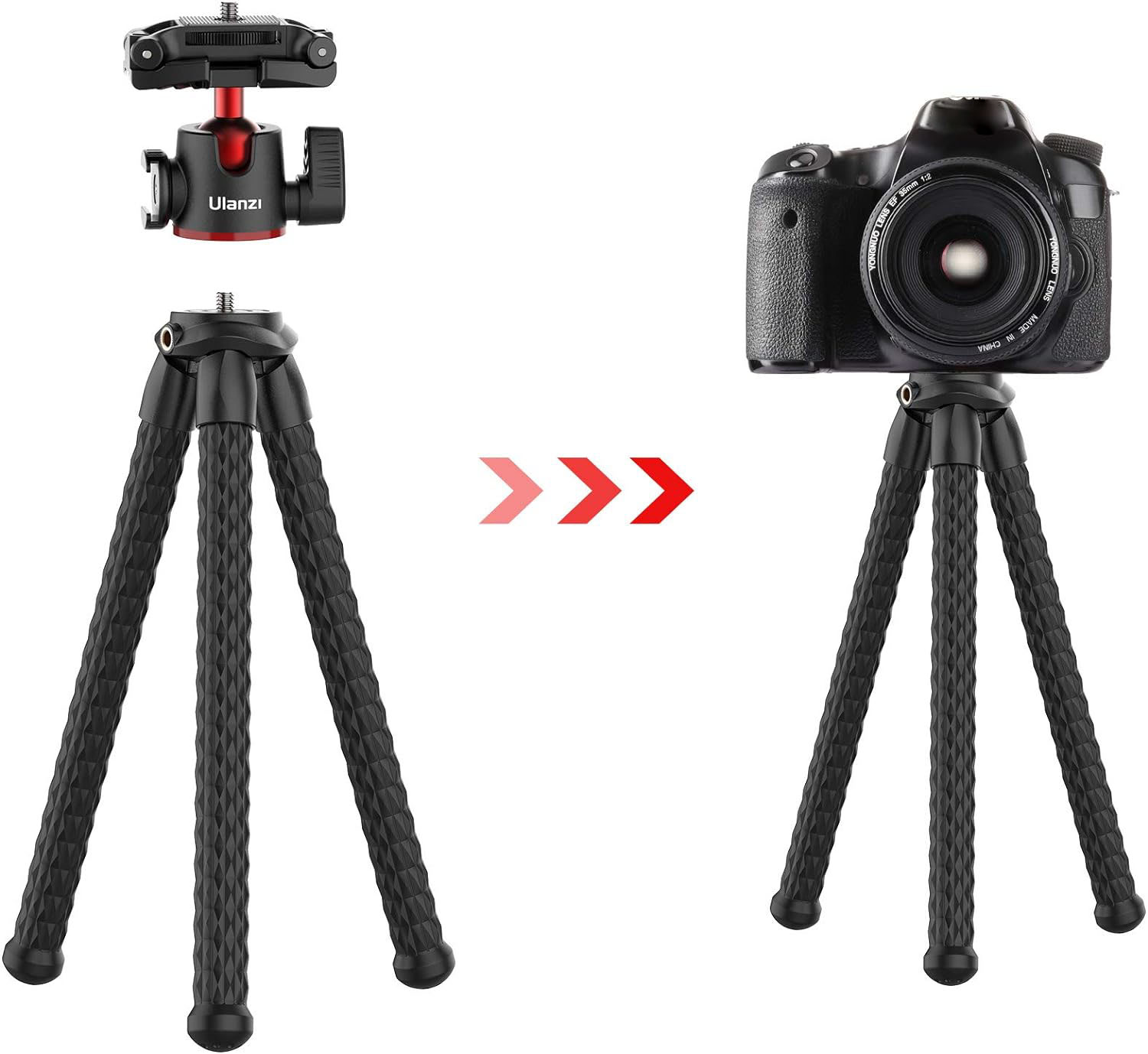 Camera Flexible Tripod ULANZI MT-33 Mini Tabletop Tripod Selfie Stick with 1/4" Screw For iPhone 11 12 mini Pro 13 14 XR XS MAX Samsung A52 A53 A