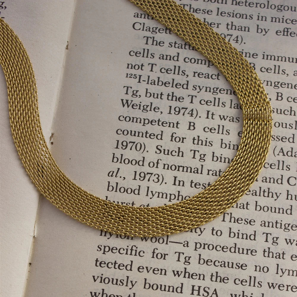Chokers 3 Layers Gold Plating Stainless Steel Anti-allergy Eco-friendly Wide Braided Mesh Chain Gold Choker Necklaces For Women 231021