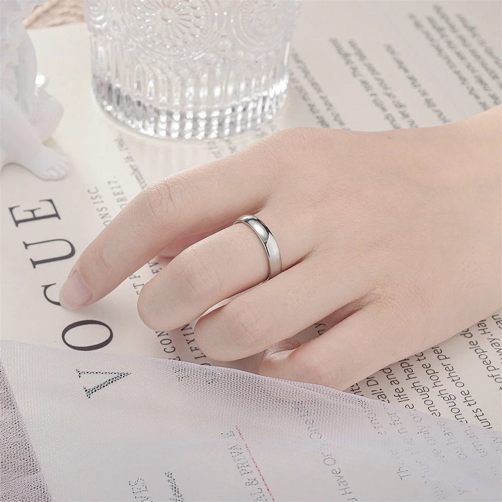 Band Rings Gold Plated Ring 18K Gold Color Fashion Women Anillos Mujer ExcLUSive Couple Wedding Ring Bague Femme Acier Inoxydable Bague 231021